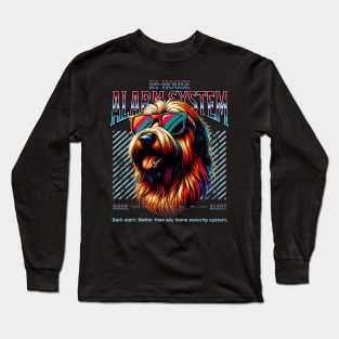 Bark Alert Briard Dog Long Sleeve T-Shirt